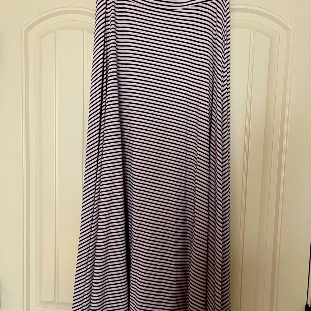 Long Purple & white Maxi